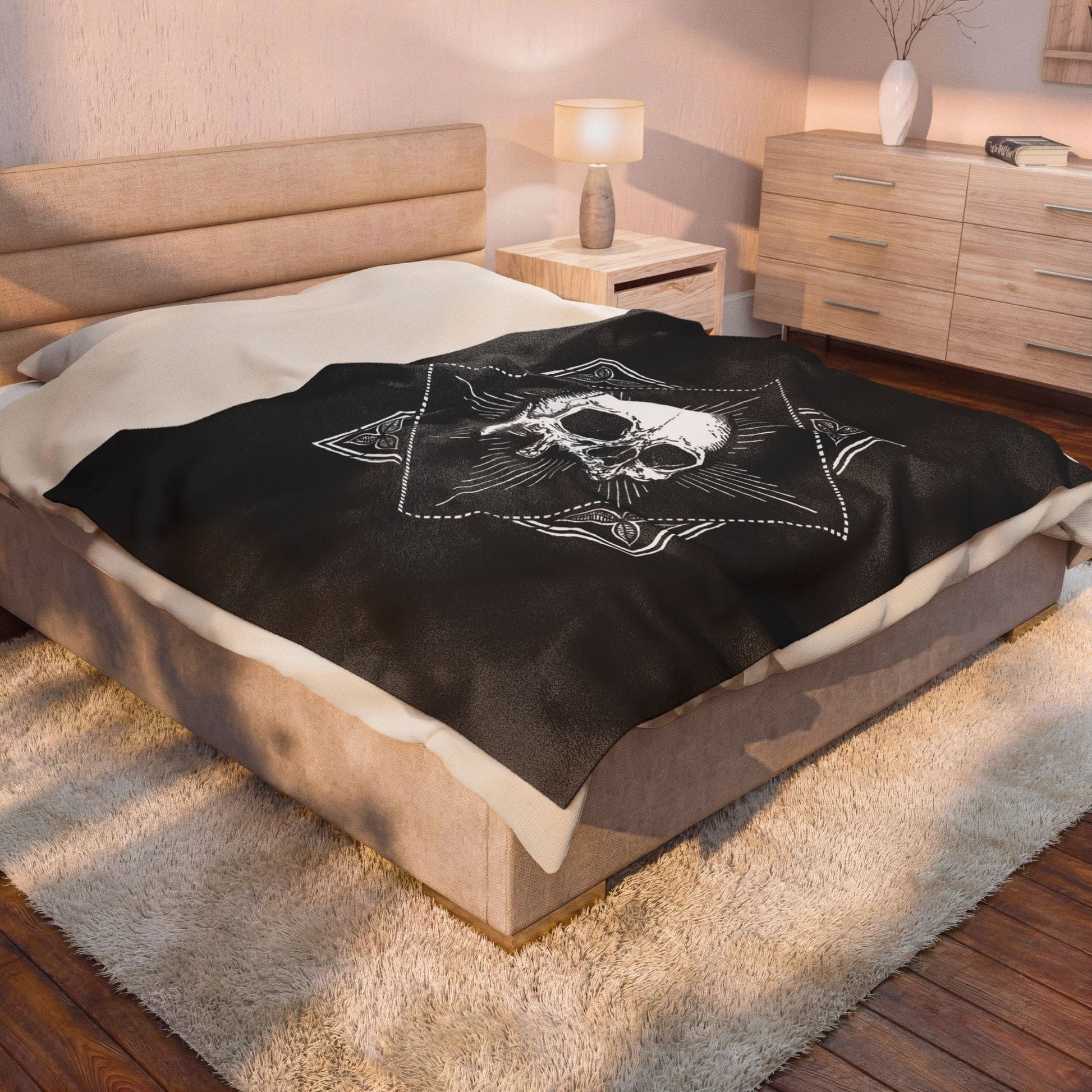 All Over Prints - Skull Plush Blanket | Home Decor, Skulls & Skeletons | Goth/Gothic from SHIRT MONSTERS