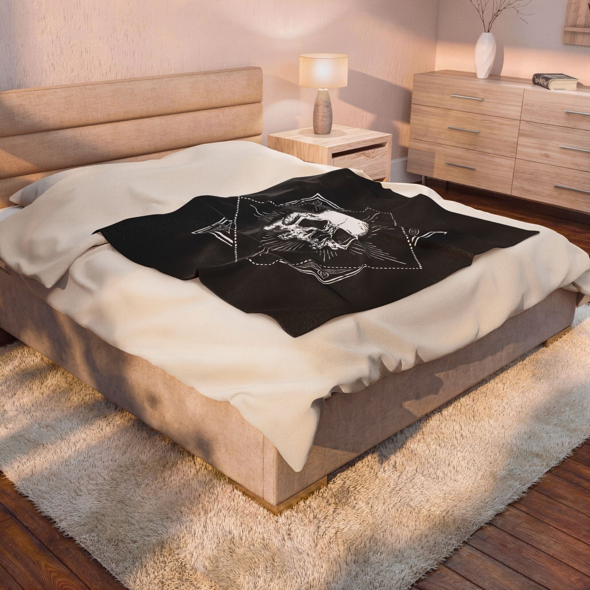 All Over Prints - Skull Plush Blanket | Home Decor, Skulls & Skeletons | Goth/Gothic from SHIRT MONSTERS