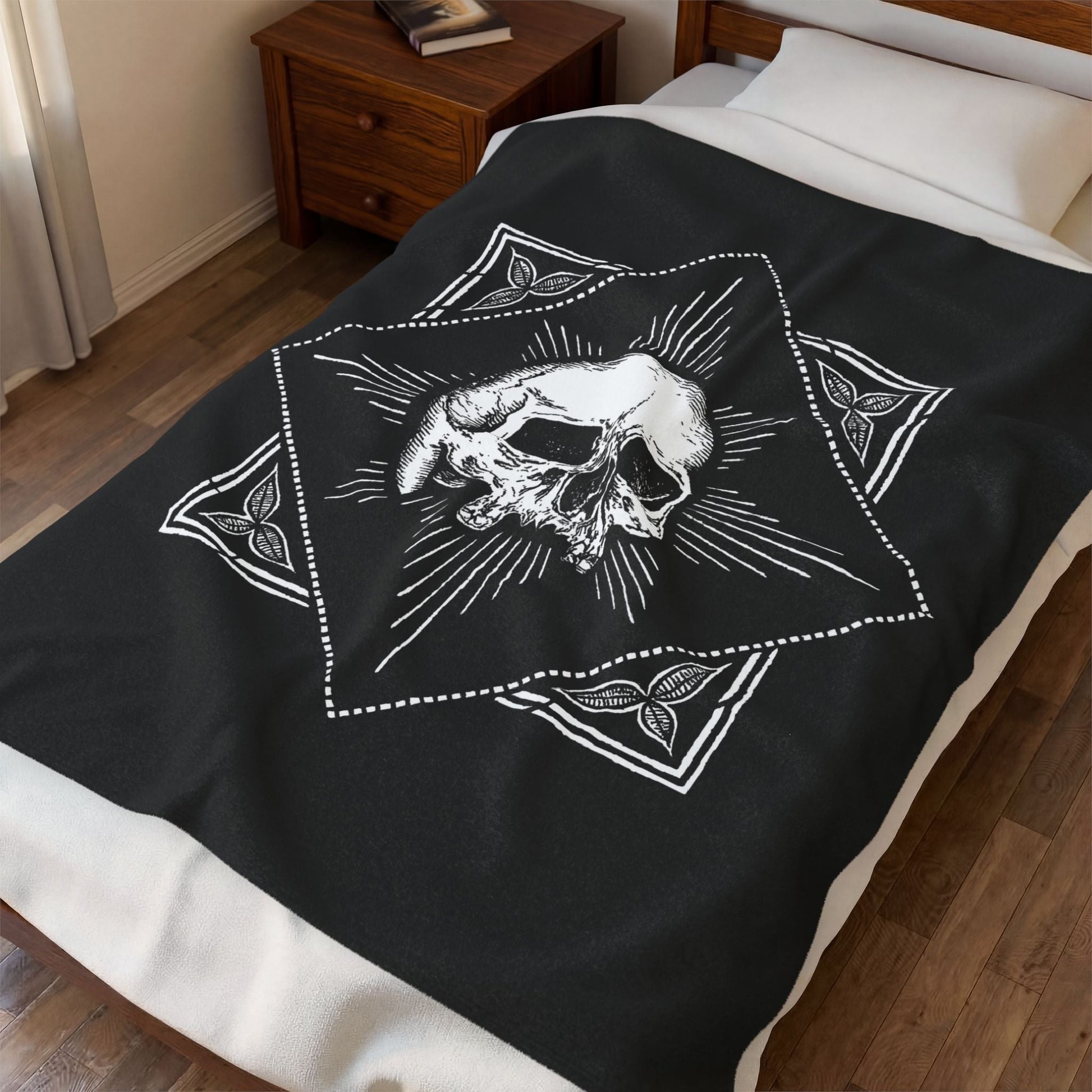 All Over Prints - Skull Plush Blanket | Home Decor, Skulls & Skeletons | Goth/Gothic from SHIRT MONSTERS