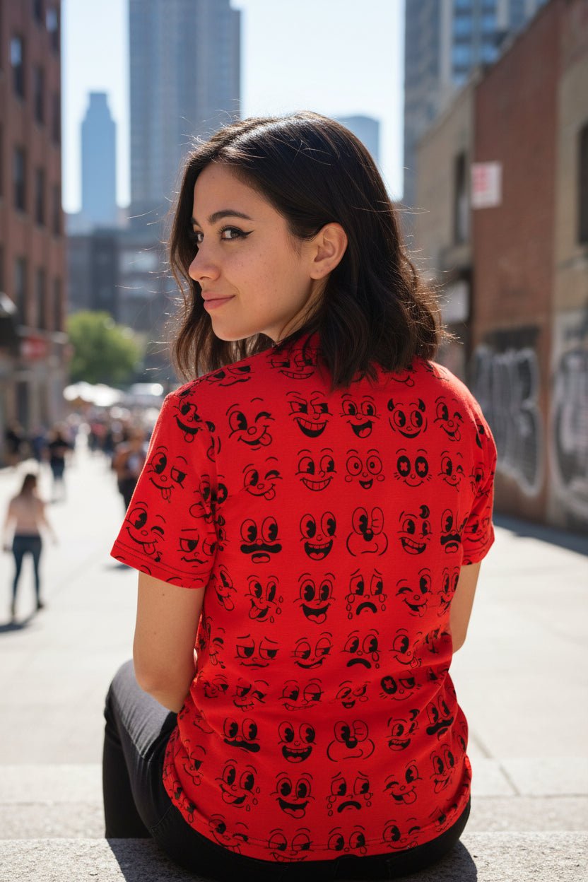All Over Prints - Smiley Faces AOP Shirt | All Over Print | Retro & Vintage from SHIRT MONSTERS (Formally Crypto Zoo Tees)