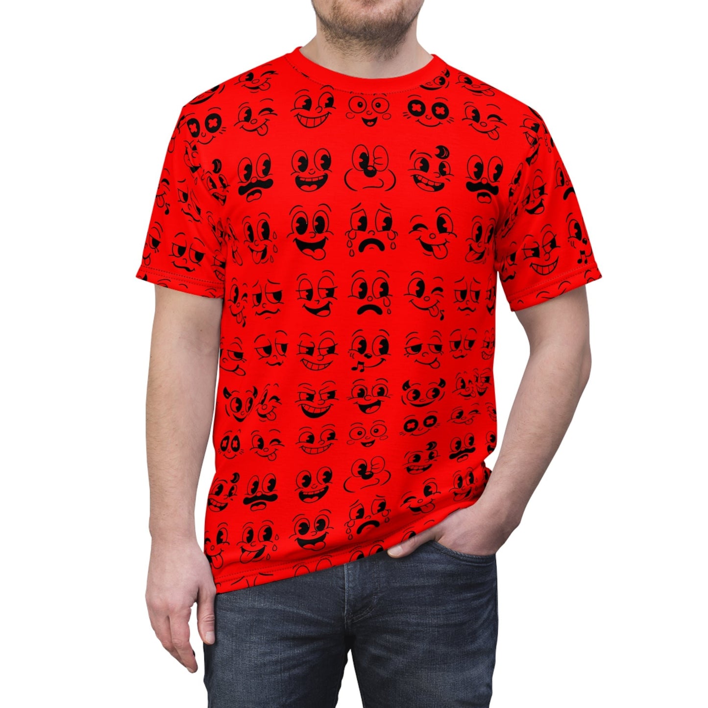 All Over Prints - Smiley Faces AOP Shirt | All Over Print | Retro & Vintage from SHIRT MONSTERS (Formally Crypto Zoo Tees)