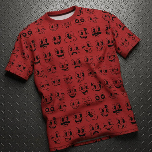 All Over Prints - Smiley Faces AOP Shirt | All Over Print | Retro & Vintage from SHIRT MONSTERS (Formally Crypto Zoo Tees)