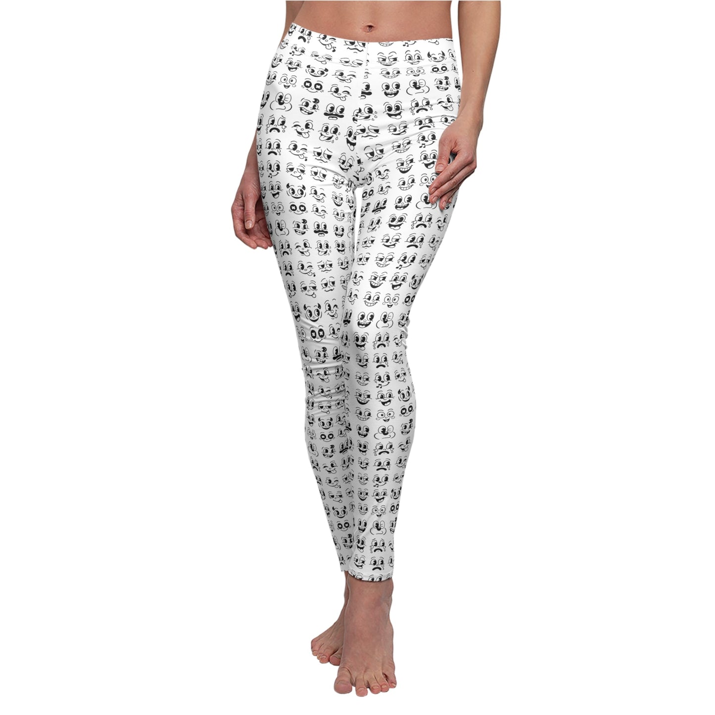 All Over Prints - Smiley Faces Leggings | Retro & Vintage | AOP Tights from SHIRT MONSTERS (Formally Crypto Zoo Tees)