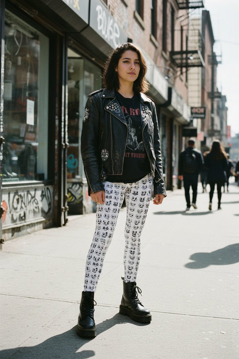 All Over Prints - Smiley Faces Leggings | Retro & Vintage | AOP Tights from SHIRT MONSTERS (Formally Crypto Zoo Tees)