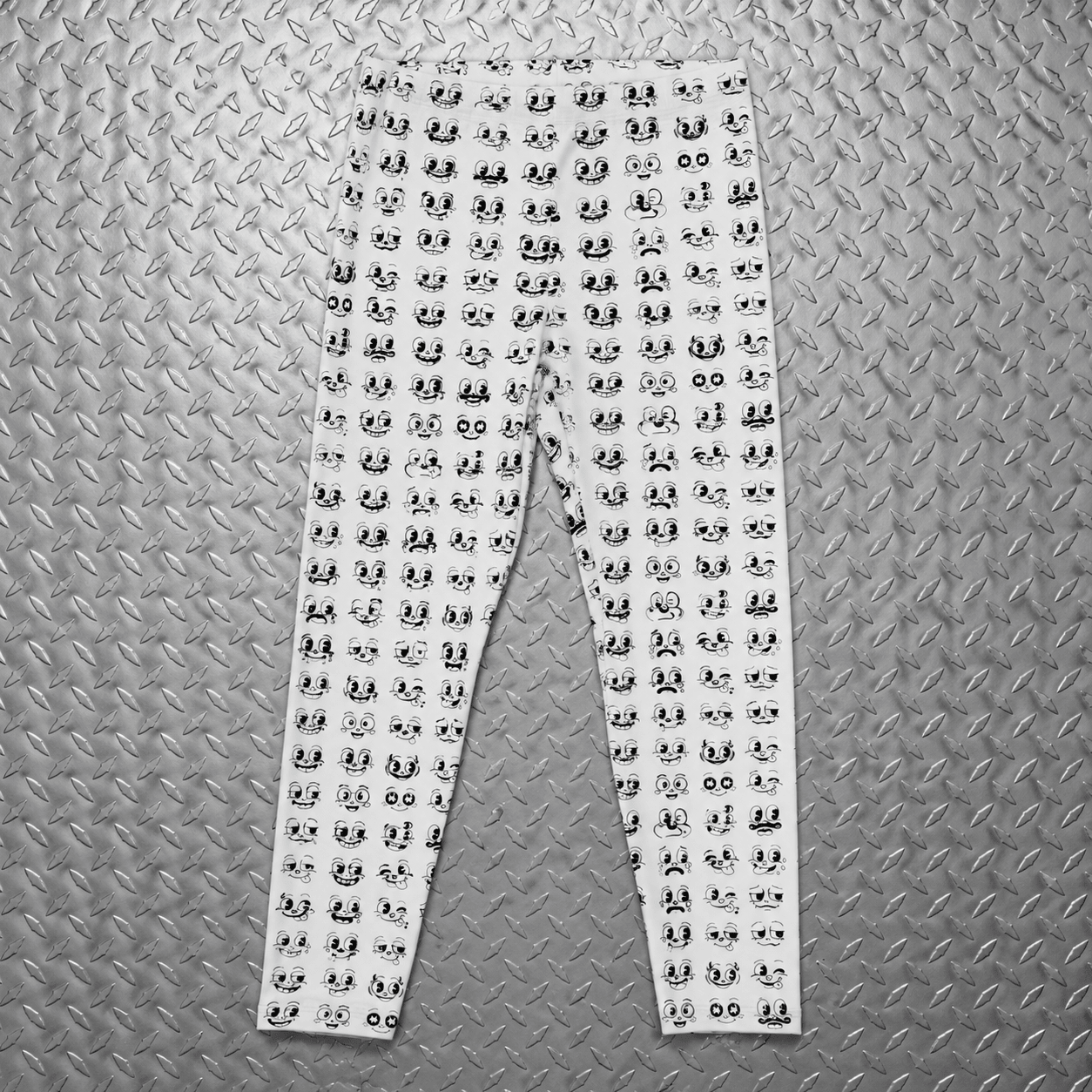 All Over Prints - Smiley Faces Leggings | Retro & Vintage | AOP Tights from SHIRT MONSTERS (Formally Crypto Zoo Tees)