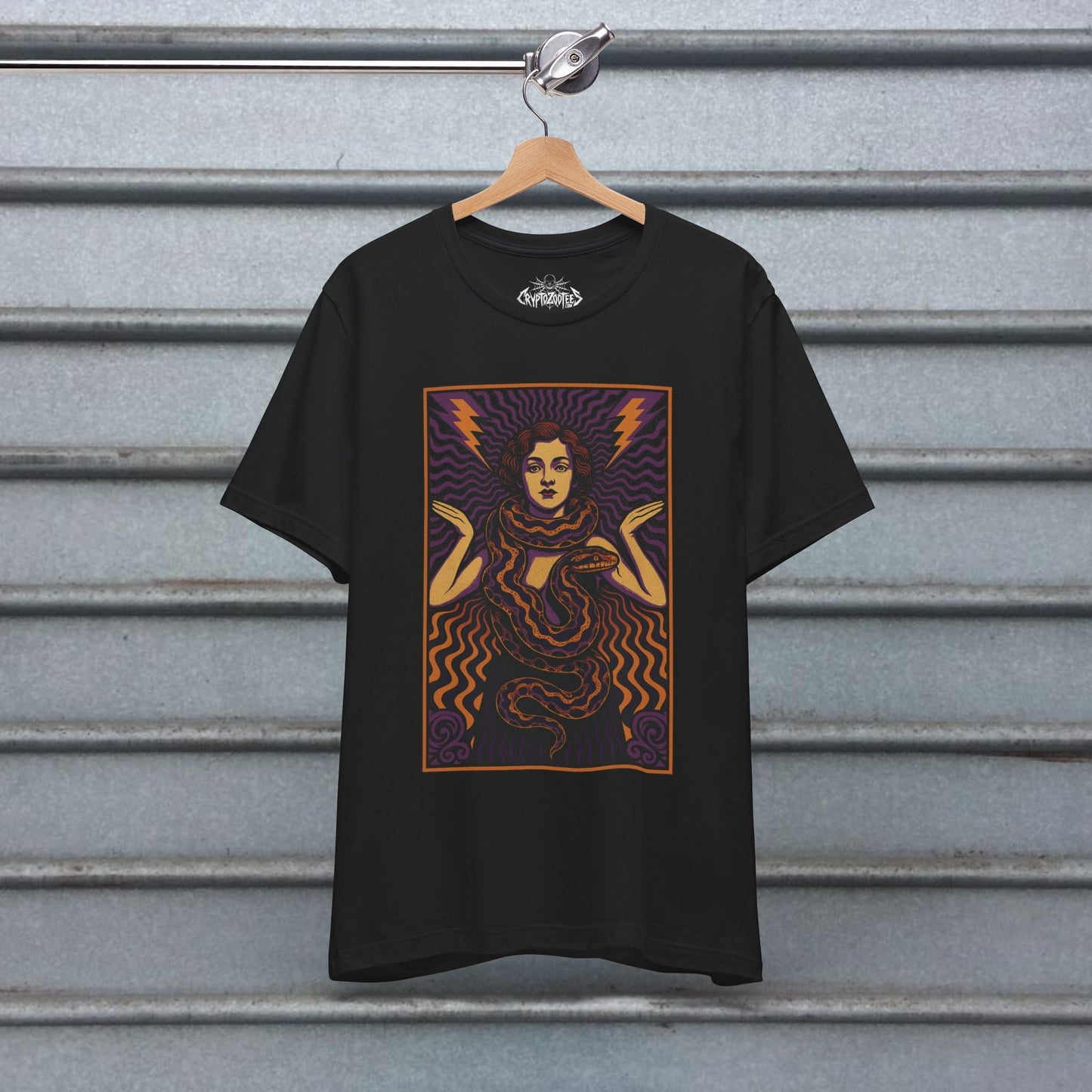 T-Shirt - Snake Lady Freakshow | Unisex T-shirt (Bella+Canvas 3001) | Horror, Art Artists | Retro Vintage, Psychedelic from Crypto Zoo Tees