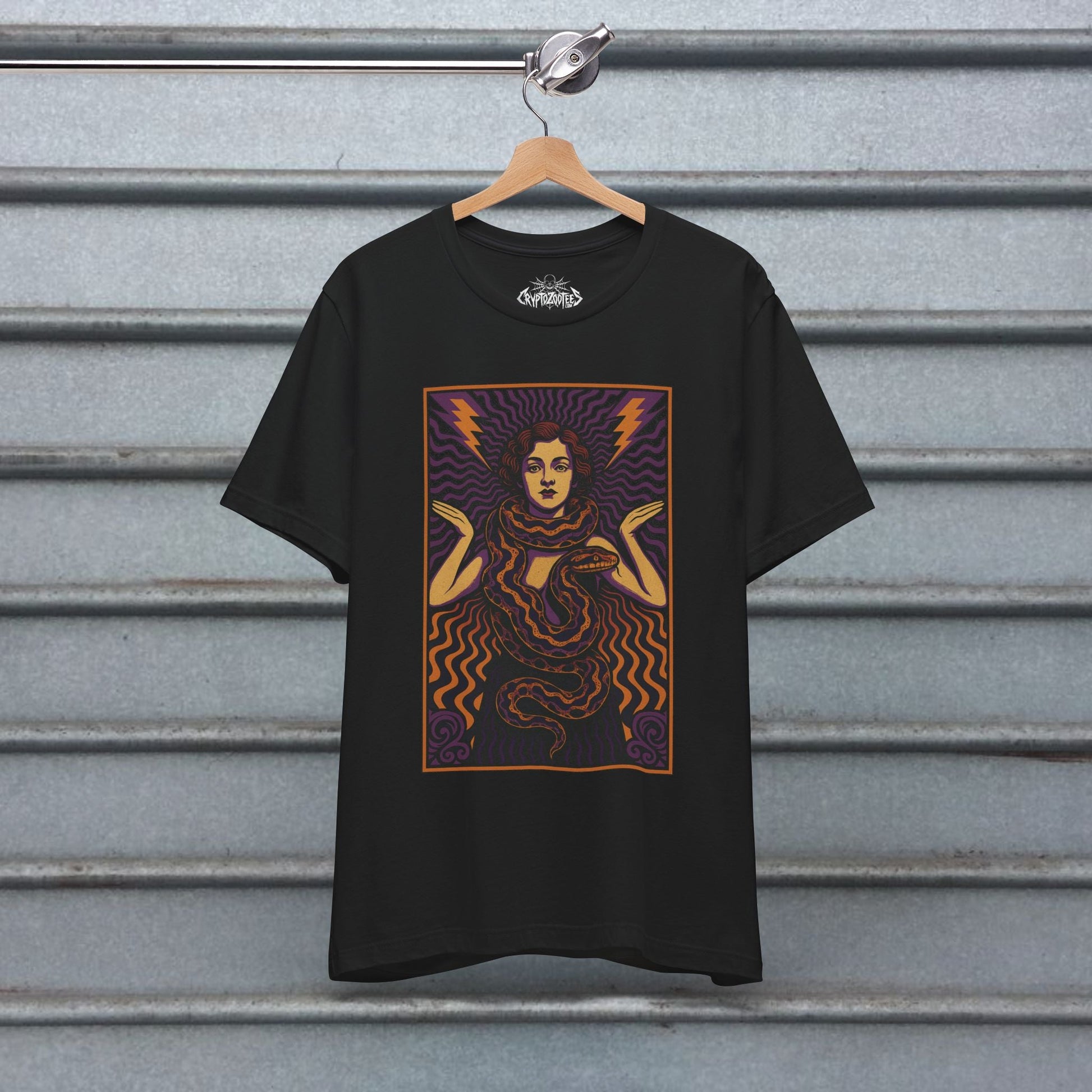 T-Shirt - Snake Lady Freakshow | Unisex T-shirt (Bella+Canvas 3001) | Horror, Art Artists | Retro Vintage, Psychedelic from Crypto Zoo Tees