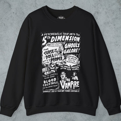 Sweatshirt - Spookshow Poster Halloween | Unisex Crewneck Sweatshirt | Halloween, Horror from SHIRT MONSTERS
