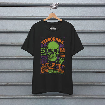 T-Shirt - Spookshow Terrorama Apparel | T-shirt, Sweatshirt, Hoodie, Tank | Halloween, Ghosts & Paranormal | Retro & Vintage from Crypto Zoo Tees