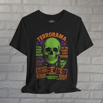 T-Shirt - Spookshow Terrorama Apparel | T-shirt, Sweatshirt, Hoodie, Tank | Halloween, Ghosts & Paranormal | Retro & Vintage from Crypto Zoo Tees
