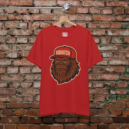 T-Shirt - Squatch Ballcap Shirt | Bella+Canvas 3001 | Bigfoot Retro from Crypto Zoo Tees