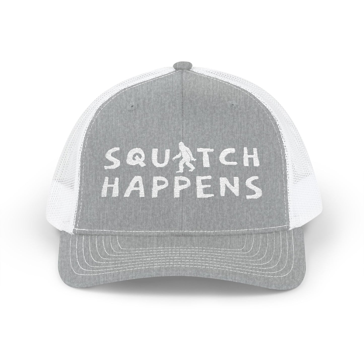 Hats - Squatch Happens Hat | Trucker Cap | Bigfoot, Funny from Crypto Zoo Tees