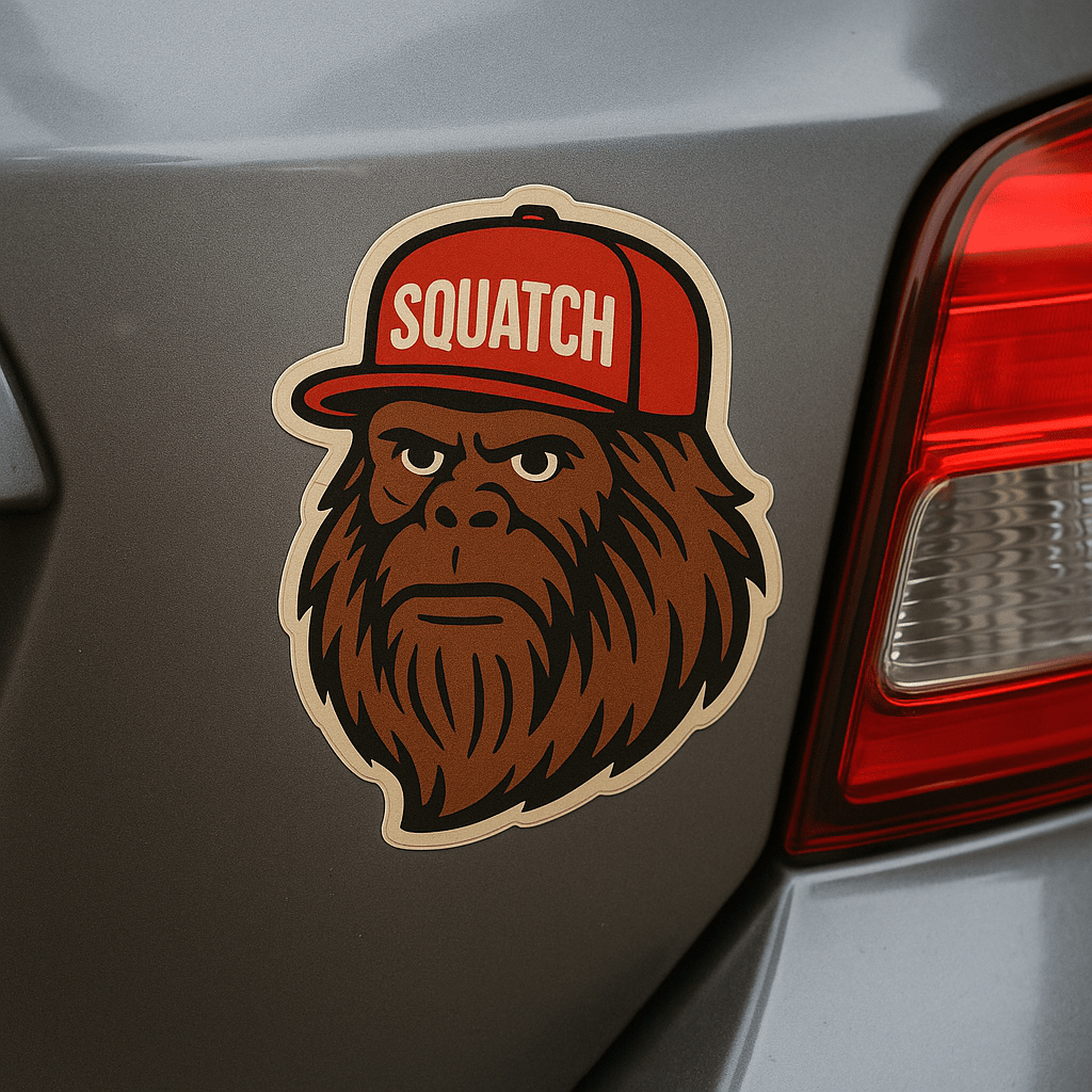 Paper products - Squatch Hat Sticker | Cryptids, Funny | Rockabilly, Punk from Crypto Zoo Tees