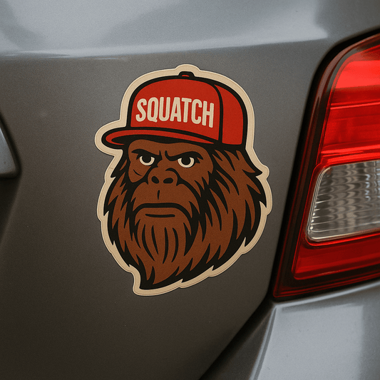 Paper products - Squatch Hat Sticker | Cryptids, Funny | Rockabilly, Punk from Crypto Zoo Tees