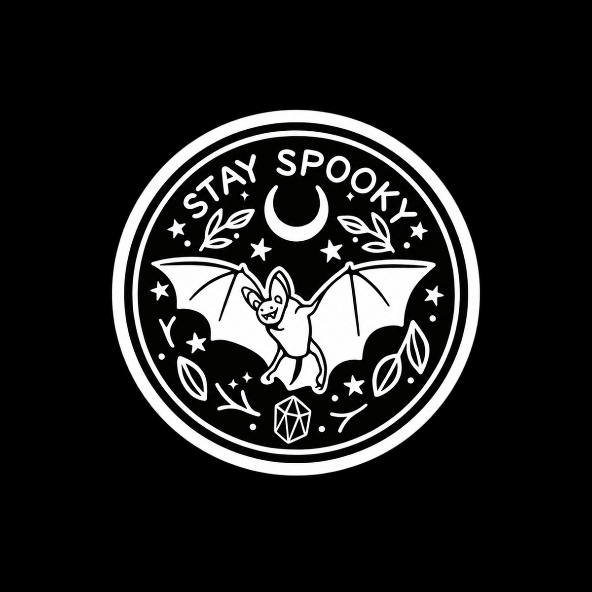 Paper products - Stay Spooky Bat Sticker | Bats | Halloween | Goth/Gothic from SHIRT MONSTERS