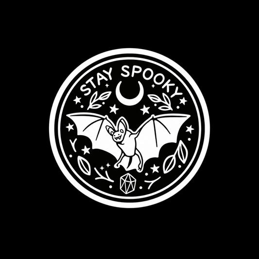 Paper products - Stay Spooky Bat Sticker | Bats | Halloween | Goth/Gothic from SHIRT MONSTERS
