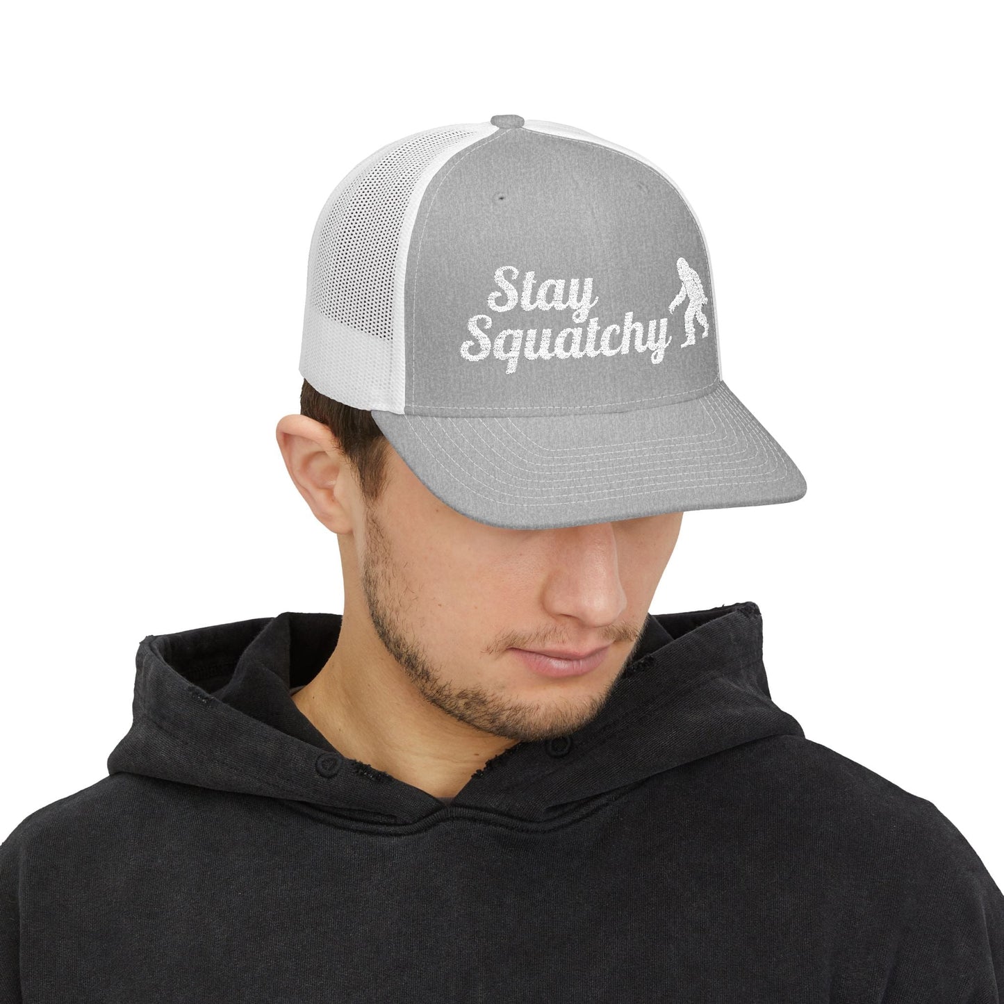 Hats - Stay Squatchy Hat | Trucker Cap | Bigfoot, Funny from Crypto Zoo Tees