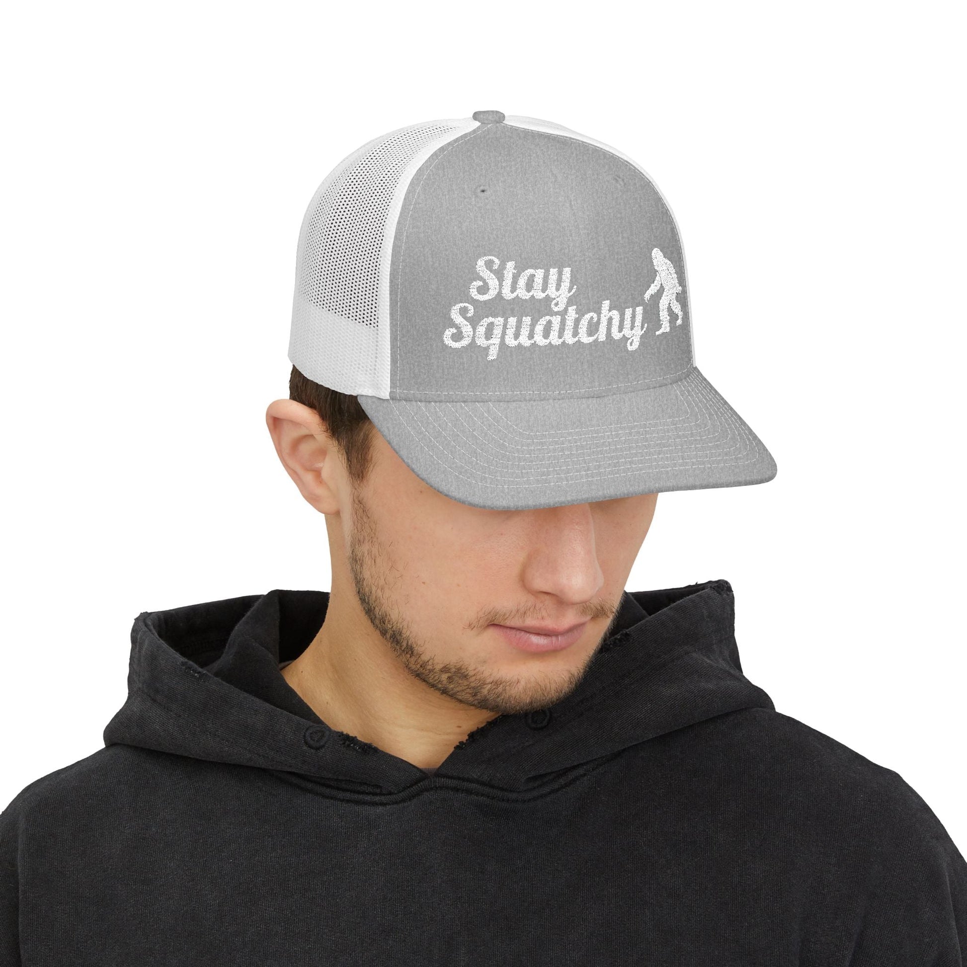 Hats - Stay Squatchy Hat | Trucker Cap | Bigfoot, Funny from Crypto Zoo Tees