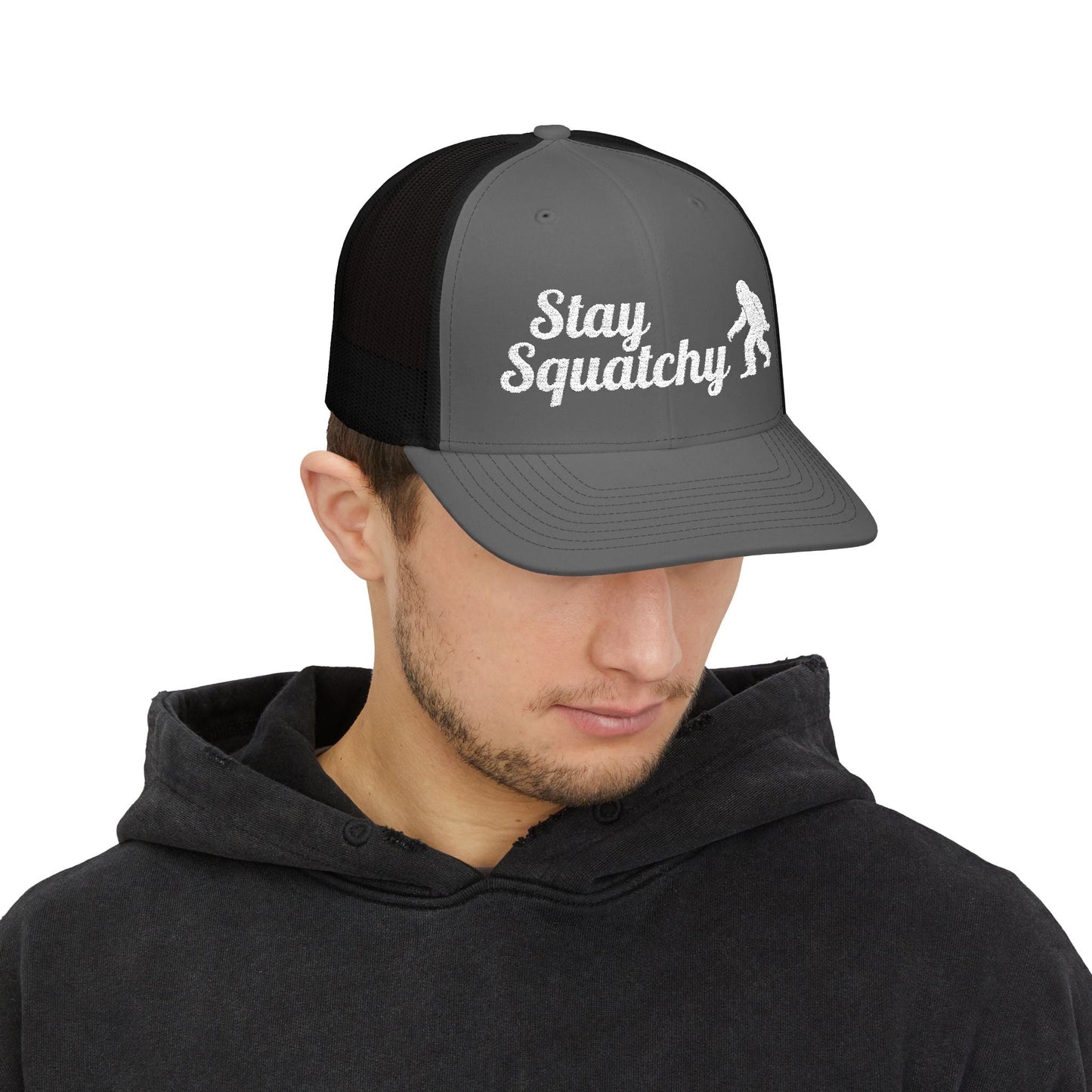 Hats - Stay Squatchy Hat | Trucker Cap | Bigfoot, Funny from Crypto Zoo Tees