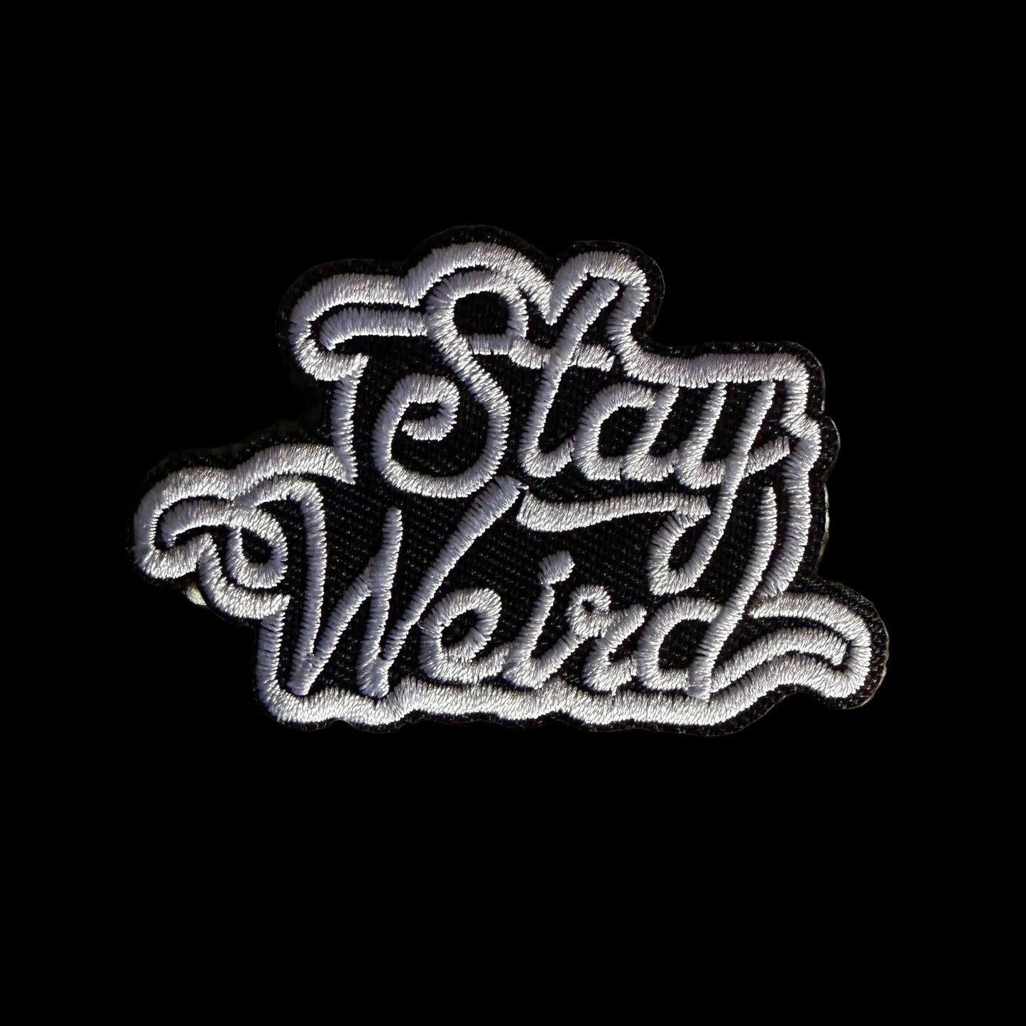 - Stay Weird Patch | Funny, Retro & Vintage | Embroidered Iron On from SHIRT MONSTERS