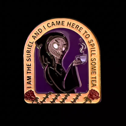 - Suriel Pinback Button – Metal Book Lover Gift | Funny ACOTAR Fan Pin from SHIRT MONSTERS