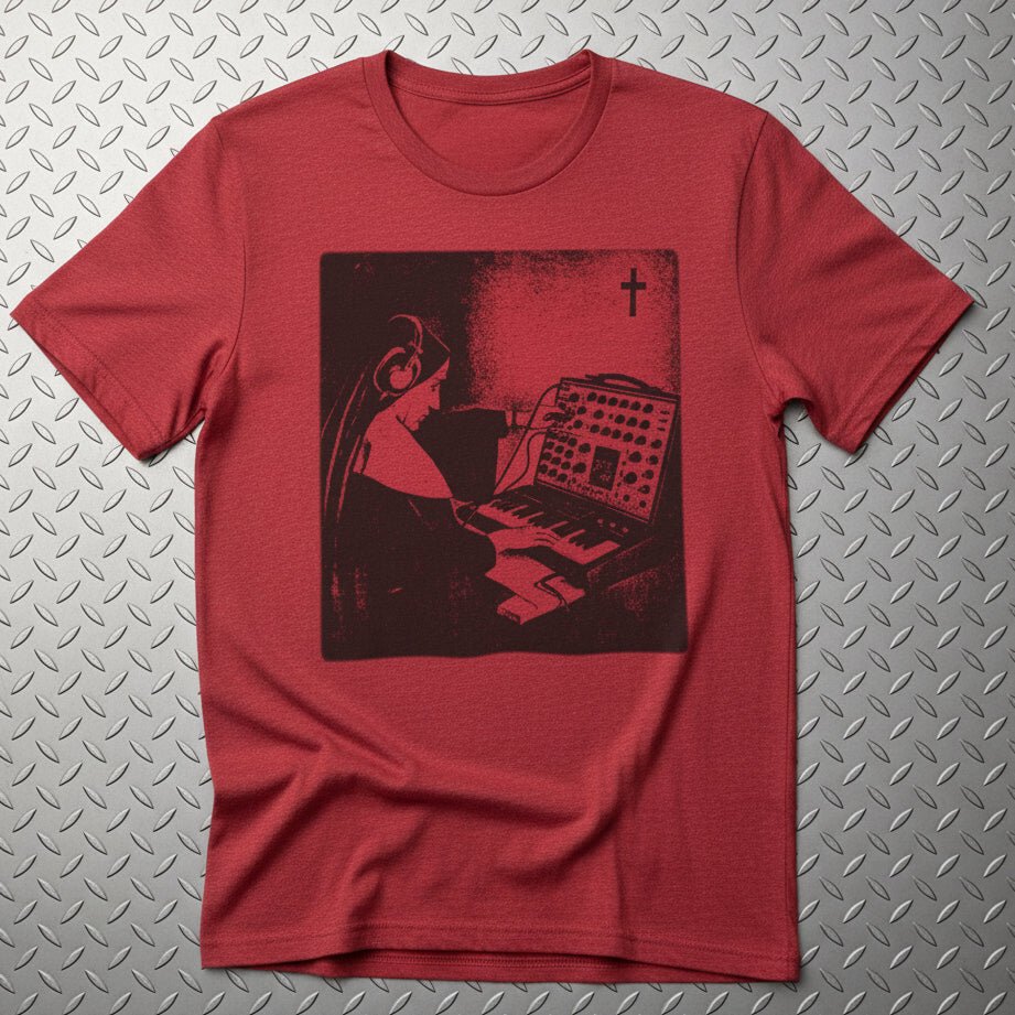 T-Shirt - Synth Nun Shirt | Light Fitted - Unisex Bella+Canvas 3001 | Music, Spiritual | Goth/Gothic from SHIRT MONSTERS
