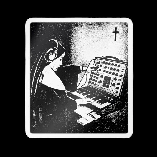 Paper products - Synth Nun Sticker | Glossy Kiss Cut | Music | Goth/Gothic from SHIRT MONSTERS