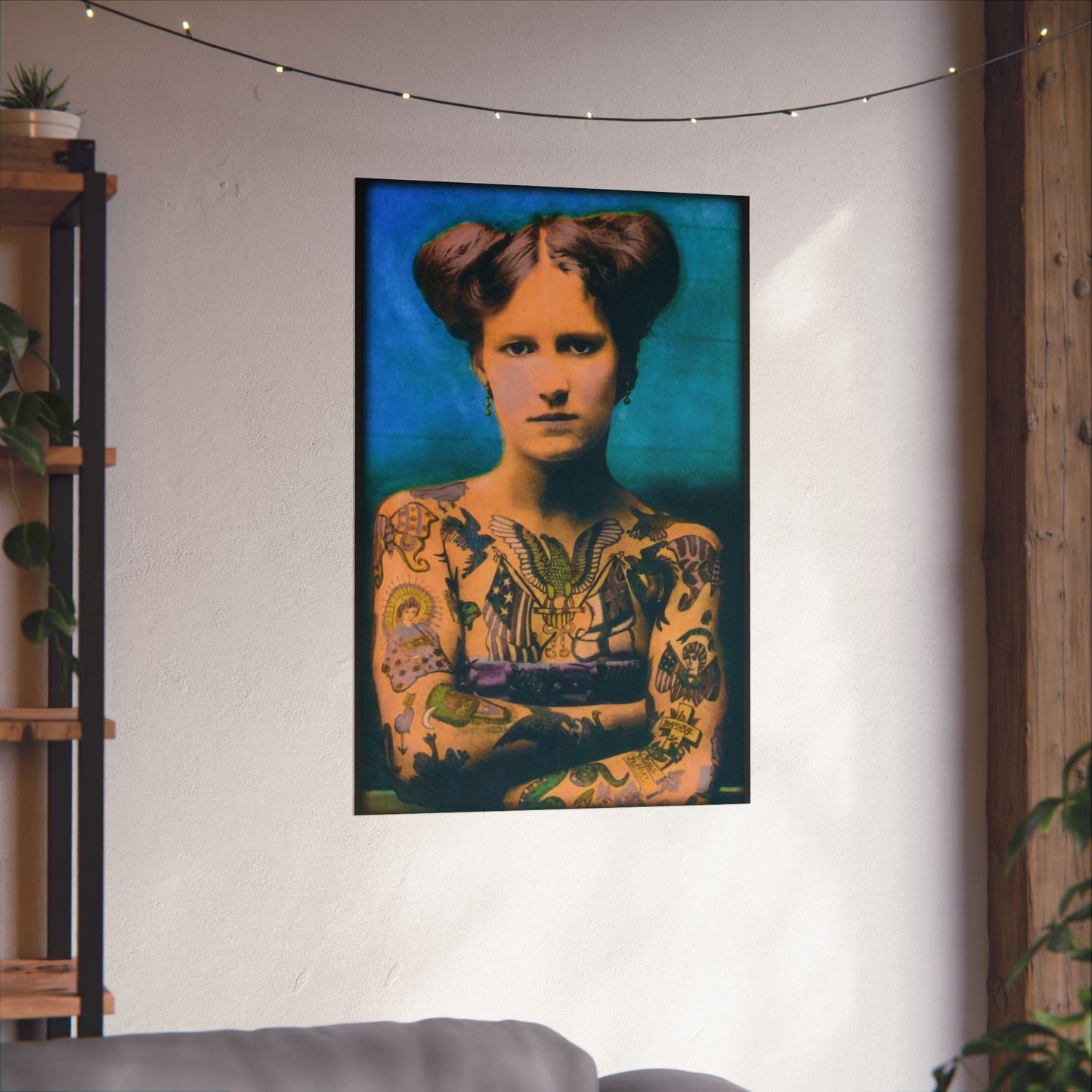 Poster - Tattooed Beauty Poster | Wall Art | Retro & Vintage, Tattoo from Crypto Zoo Tees