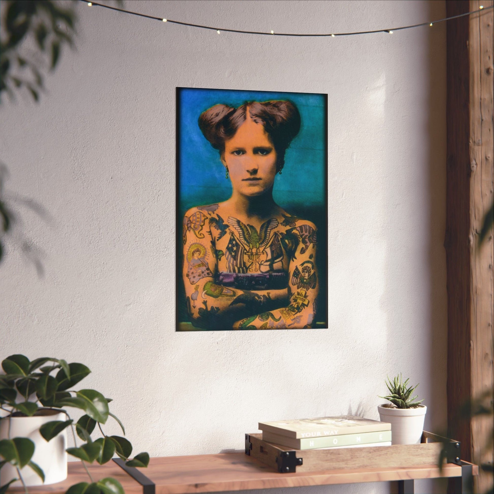 Poster - Tattooed Beauty Poster | Wall Art | Retro & Vintage, Tattoo from Crypto Zoo Tees