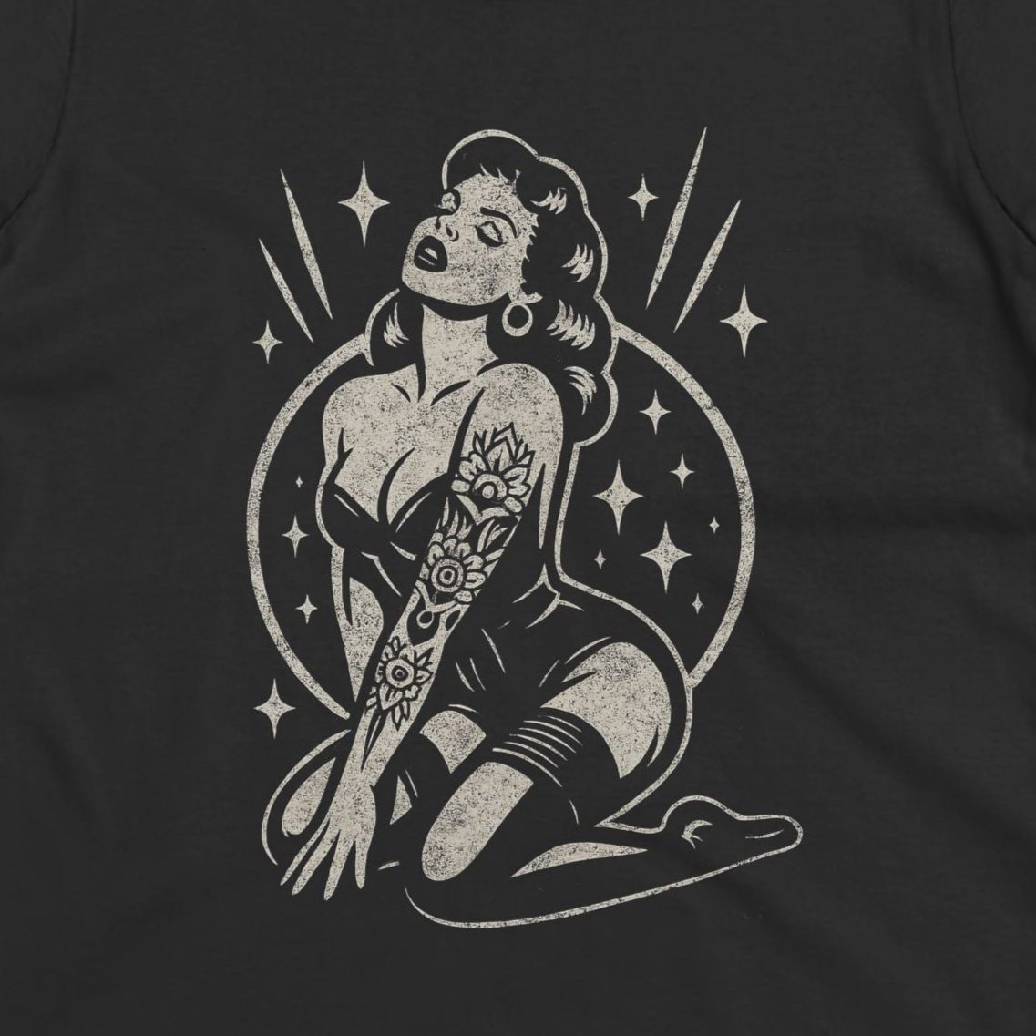 T-Shirt - Tattooed Pinup Apparel | Racerback Tank, Sweatshirt, Hoodie, Tee | Tattoo, Retro & Vintage | Rockabilly from Crypto Zoo Tees
