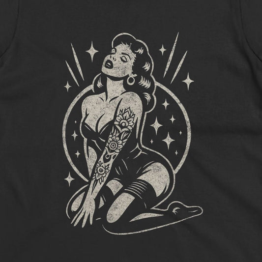 T-Shirt - Tattooed Pinup Apparel | Racerback Tank, Sweatshirt, Hoodie, Tee | Tattoo, Retro & Vintage | Rockabilly from Crypto Zoo Tees