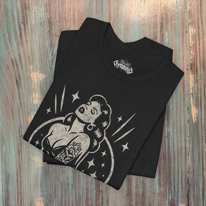 T-Shirt - Tattooed Pinup Apparel | Racerback Tank, Sweatshirt, Hoodie, Tee | Tattoo, Retro & Vintage | Rockabilly from Crypto Zoo Tees