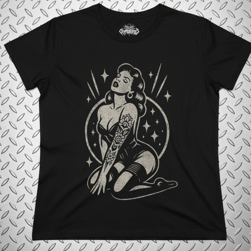 T-Shirt - Tattooed Pinup Apparel | Racerback Tank, Sweatshirt, Hoodie, Tee | Tattoo, Retro & Vintage | Rockabilly from Crypto Zoo Tees