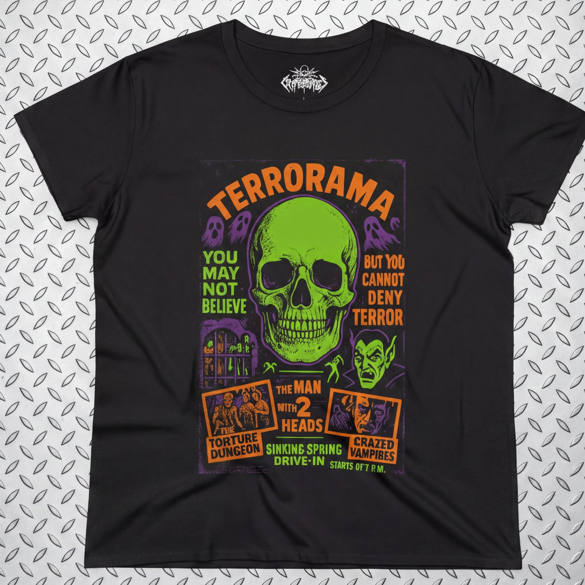 T-Shirt - Terrorama Retro Horror Tee - Vintage Horror Shirt | Ladies Tee from SHIRT MONSTERS