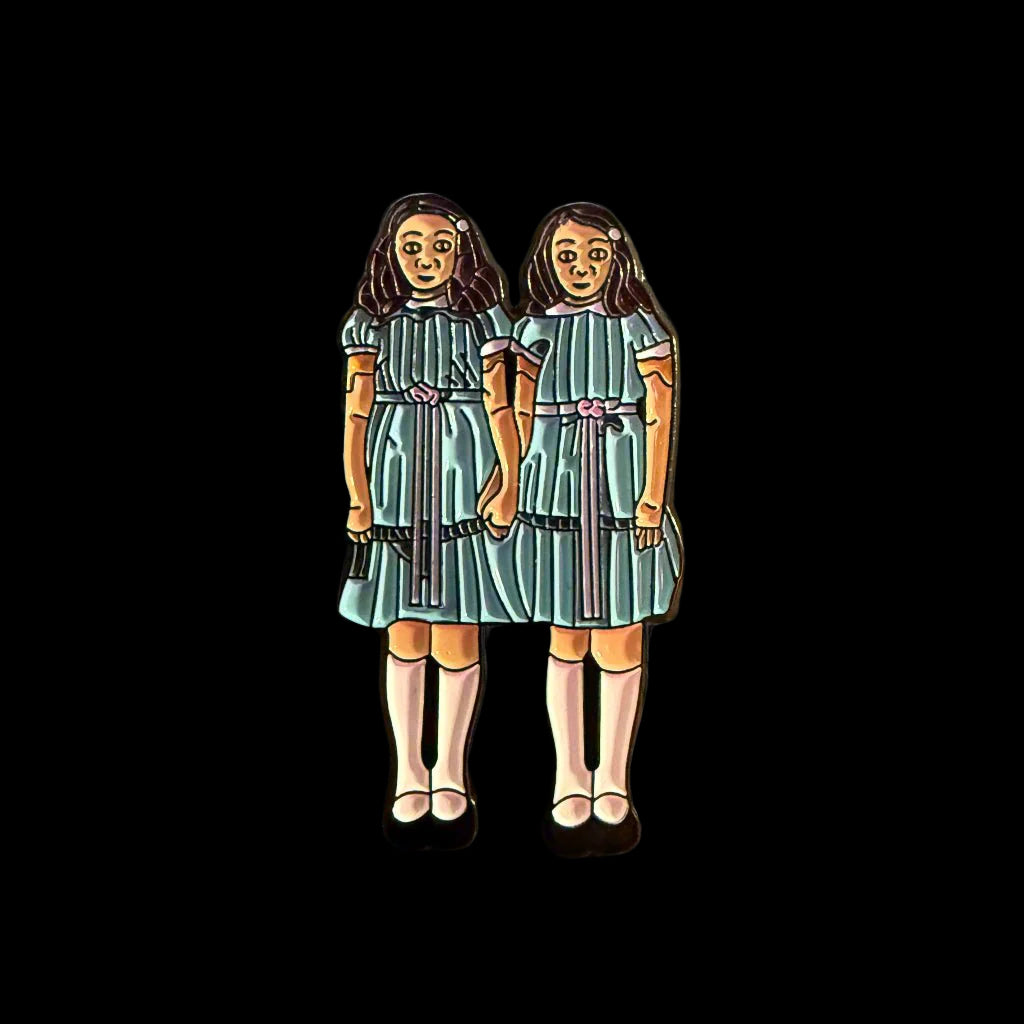  - The Shining Twins Pinback Button | Pinback Button | Horror | Retro & Vintage from Crypto Zoo Tees