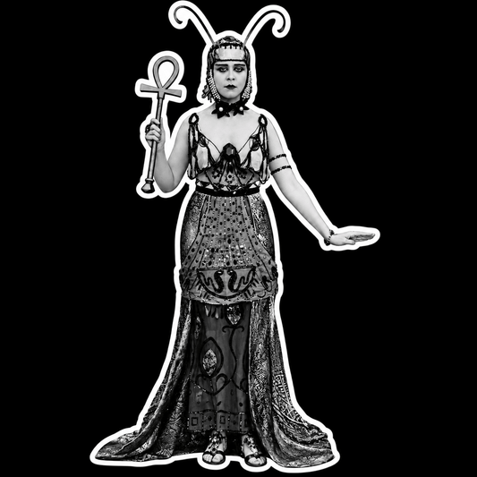 Paper products - Theda Bara Cleopatra Sticker | 5.5" x 3.35" | Gothic Cinema from SHIRT MONSTERS