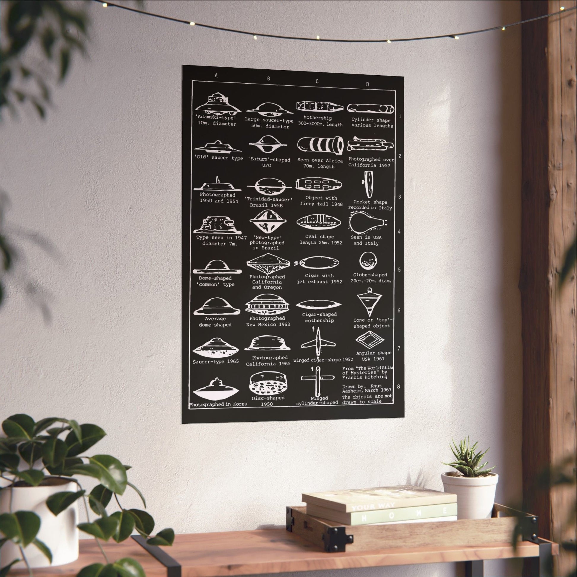 Poster - UFO Fact Sheet Poster | Wall Art | Alien & UFO from Crypto Zoo Tees