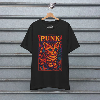 T-Shirt - unk Kitten Freakout | Unisex T-shirt (Bella+Canvas 3001) | Animals, Funny | Punk, Psychedelic from Crypto Zoo Tees