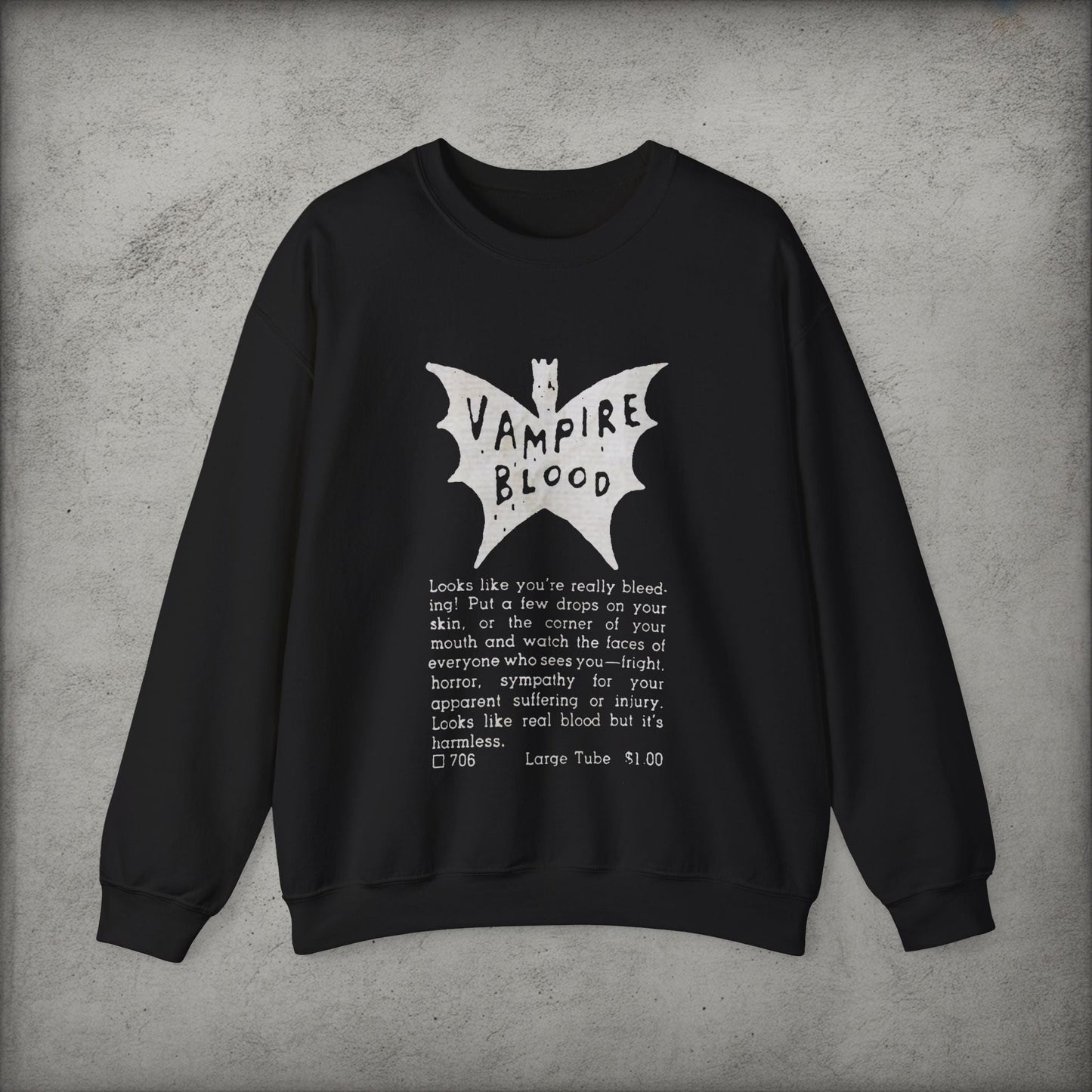 T-Shirt - Vampire Blood Vintage Comic Ad | Pullover Hoodie from Crypto Zoo Tees