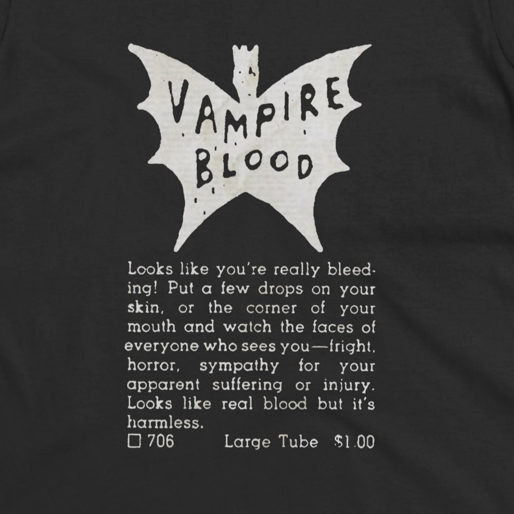 T-Shirt - Vampire Blood Vintage Comic Ad | Pullover Hoodie from Crypto Zoo Tees