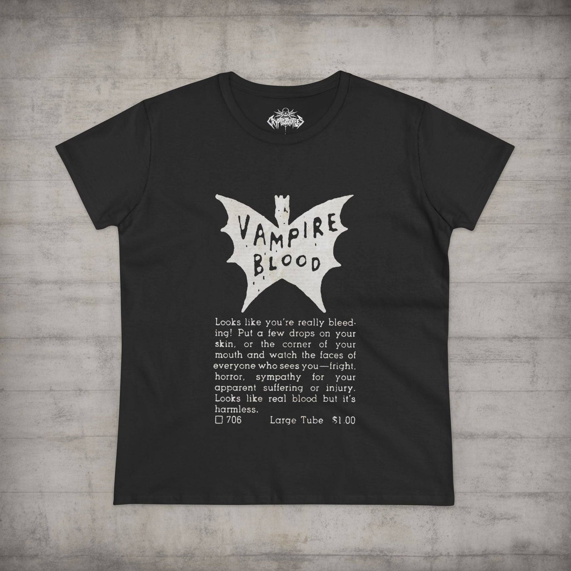 T-Shirt - Vampire Blood Vintage Comic Ad | Pullover Hoodie from Crypto Zoo Tees
