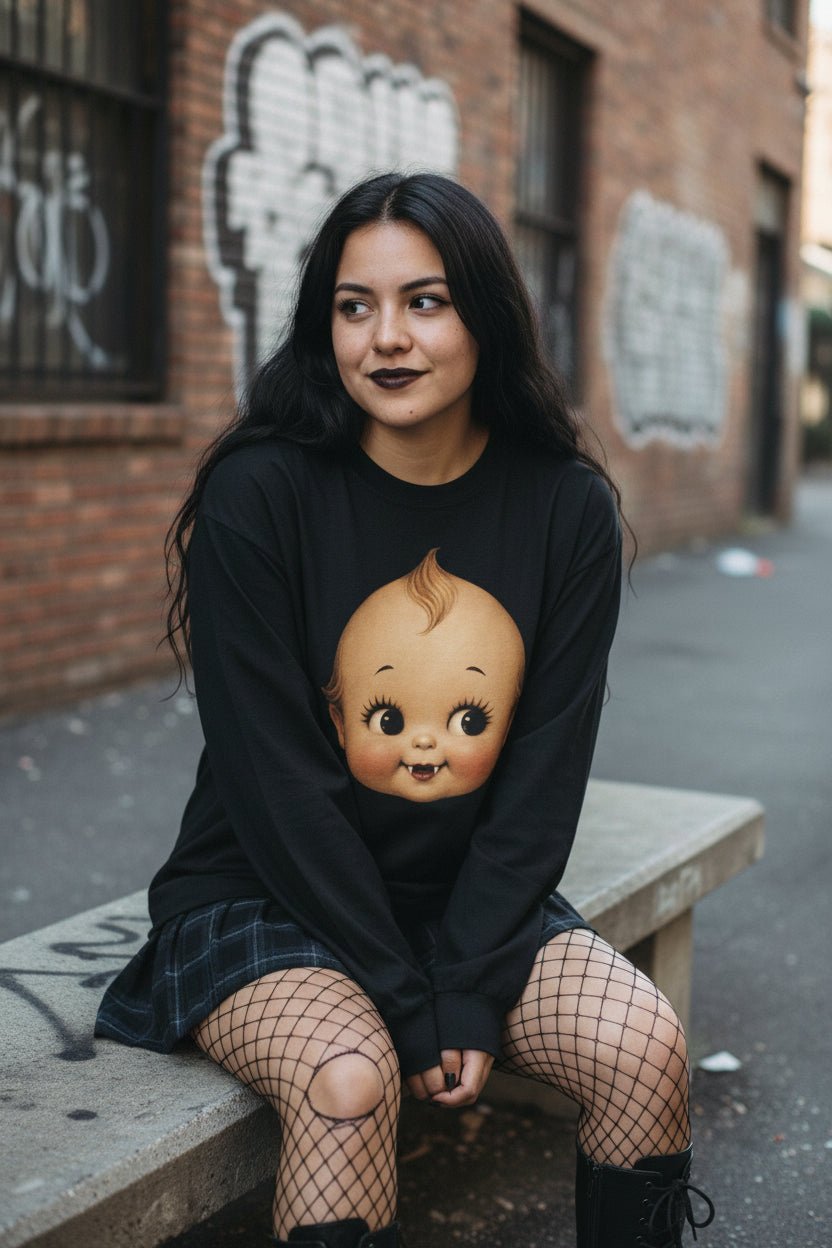 Hoodie - Vampire Kewpie Doll Shirt | Horror | Goth/Gothic | Pullover Hoodie from SHIRT MONSTERS