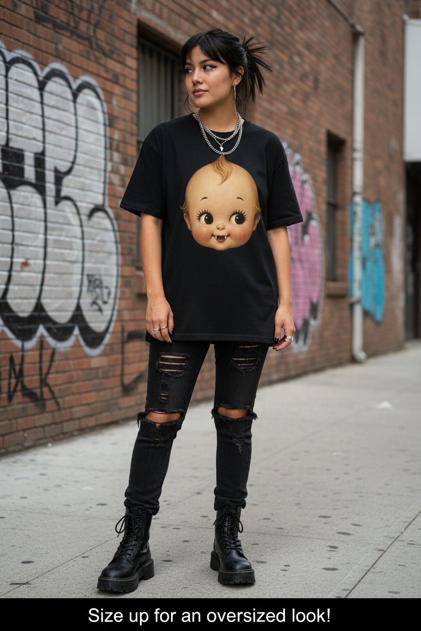 Hoodie - Vampire Kewpie Doll Shirt | Horror | Goth/Gothic | Pullover Hoodie from SHIRT MONSTERS