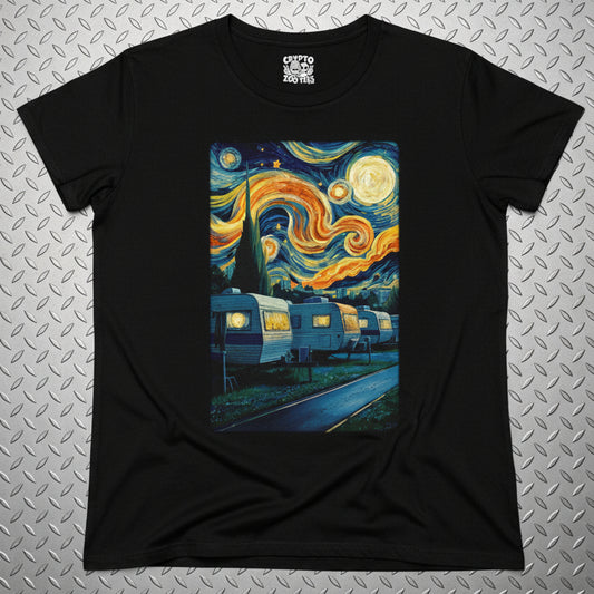 T-Shirt - vangogh trailer park ladies tee from Crypto Zoo Tees