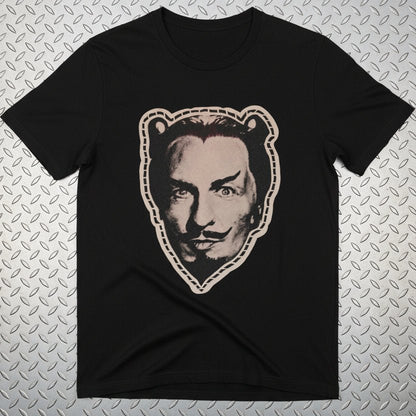 T-Shirt - Vincent Price Cut Out Mask Shirt | Light Fitted - Unisex Bella+Canvas 3001 | Horror, Halloween | Goth/Gothic from SHIRT MONSTERS