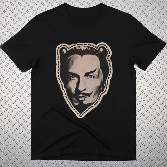 T-Shirt - Vincent Price Cut Out Mask Shirt | Light Fitted - Unisex Bella+Canvas 3001 | Horror, Halloween | Goth/Gothic from SHIRT MONSTERS
