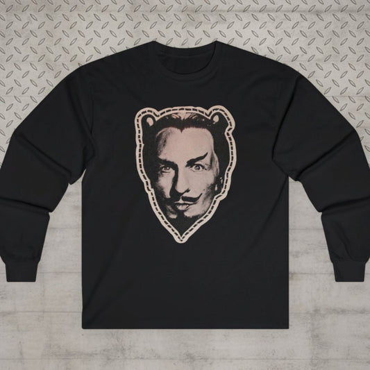 Long-sleeve - Vincent Price Cut Out Mask Shirt | Unisex Long Sleeve Tee - Guldan 2400 | Horror, Halloween | Goth/Gothic from SHIRT MONSTERS
