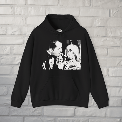 T-Shirt - Vincent Price Skeleton 2 Sided Hoodie | Horror, Skulls & Skeletons | Unisex Pullover Hoodie - Gildan from Crypto Zoo Tees