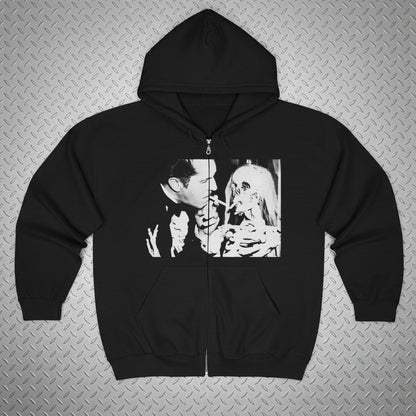 Hoodie - Vincent Price Skeleton | Classic Horror Goth | Zipper Hoodie from SHIRT MONSTERS