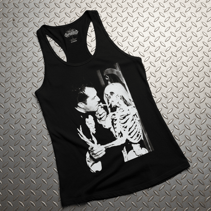 T-Shirt - Vincent Price Skeleton Tank | Horror, Skulls & Skeletons | Ladies Racerback Tank Top - Next Level 1533 from Crypto Zoo Tees
